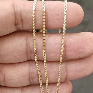 10kt real gold wheat chain 18 inches